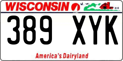 WI license plate 389XYK