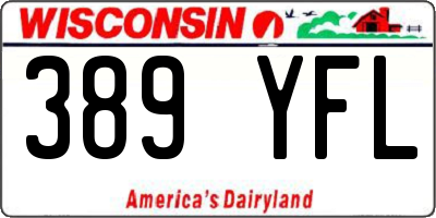 WI license plate 389YFL