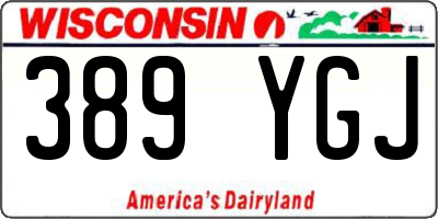 WI license plate 389YGJ