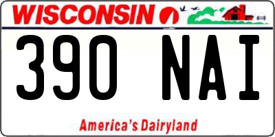 WI license plate 390NAI