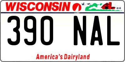 WI license plate 390NAL