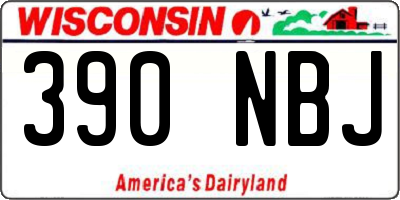 WI license plate 390NBJ