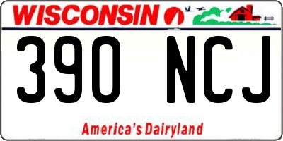 WI license plate 390NCJ