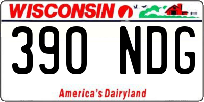 WI license plate 390NDG