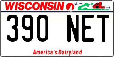 WI license plate 390NET