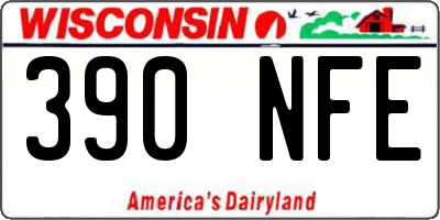 WI license plate 390NFE
