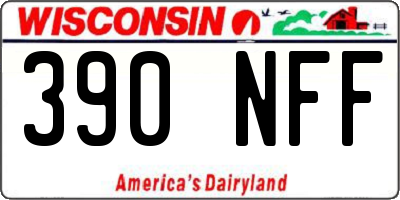WI license plate 390NFF