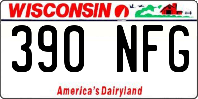 WI license plate 390NFG