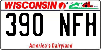 WI license plate 390NFH