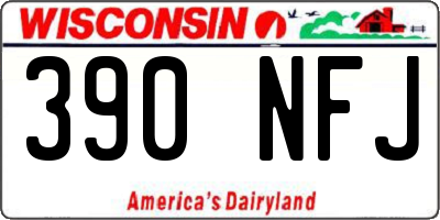 WI license plate 390NFJ