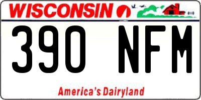 WI license plate 390NFM