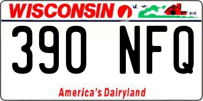 WI license plate 390NFQ