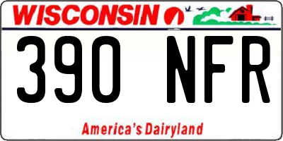 WI license plate 390NFR