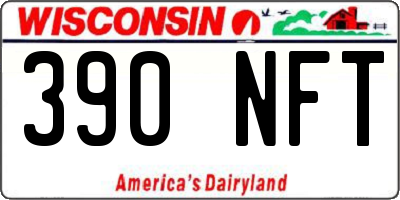 WI license plate 390NFT