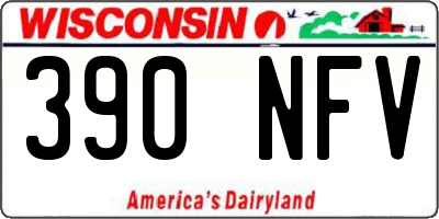 WI license plate 390NFV