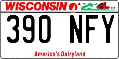 WI license plate 390NFY
