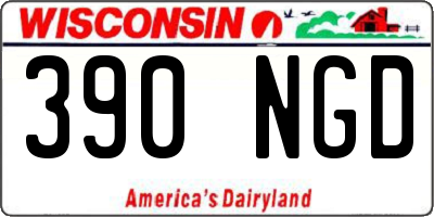 WI license plate 390NGD