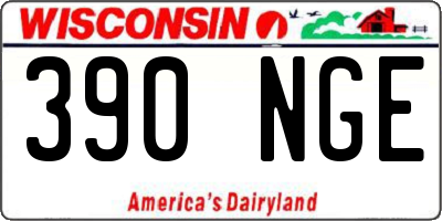 WI license plate 390NGE