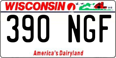 WI license plate 390NGF