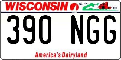 WI license plate 390NGG