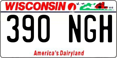 WI license plate 390NGH