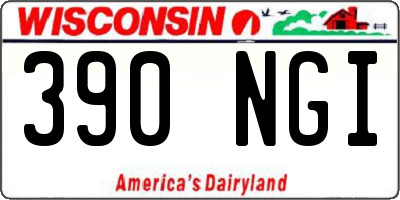WI license plate 390NGI
