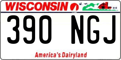 WI license plate 390NGJ
