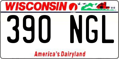 WI license plate 390NGL