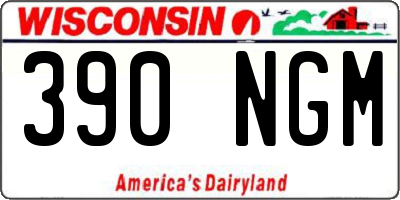 WI license plate 390NGM