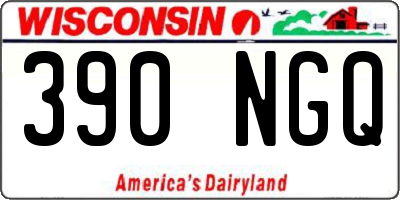 WI license plate 390NGQ