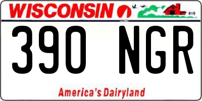 WI license plate 390NGR