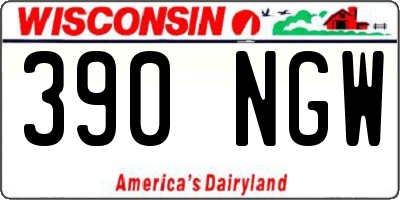 WI license plate 390NGW