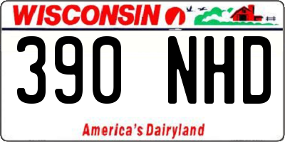 WI license plate 390NHD