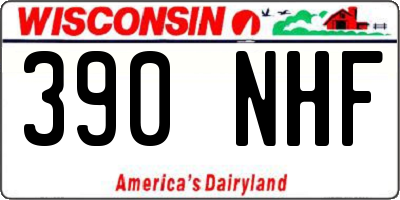WI license plate 390NHF