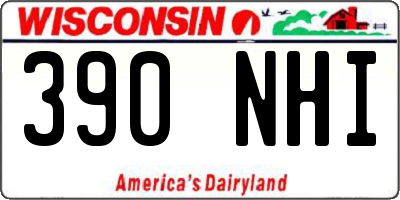 WI license plate 390NHI