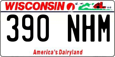 WI license plate 390NHM