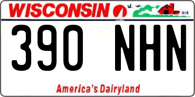 WI license plate 390NHN