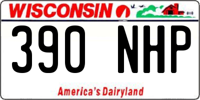 WI license plate 390NHP