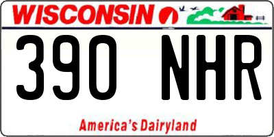 WI license plate 390NHR