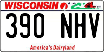 WI license plate 390NHV