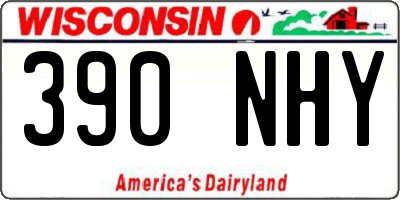 WI license plate 390NHY