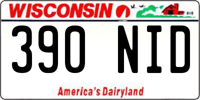 WI license plate 390NID
