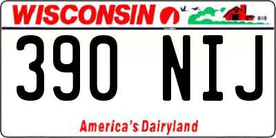 WI license plate 390NIJ