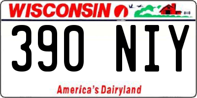 WI license plate 390NIY