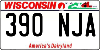 WI license plate 390NJA