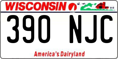 WI license plate 390NJC