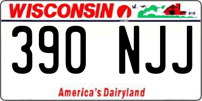 WI license plate 390NJJ