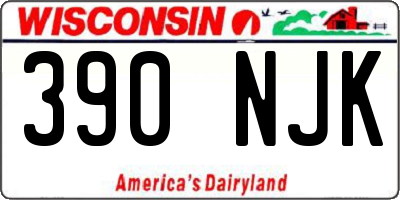 WI license plate 390NJK