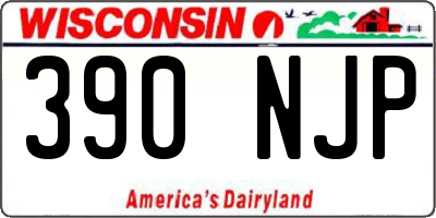 WI license plate 390NJP