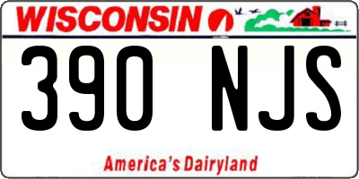 WI license plate 390NJS